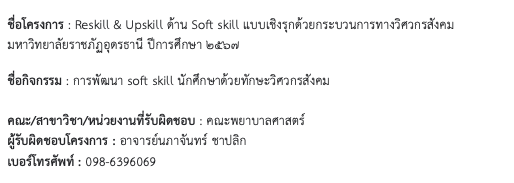 การพัฒนา Soft skill นักศึกษาด้วยทักษะวิศวกรสังคม